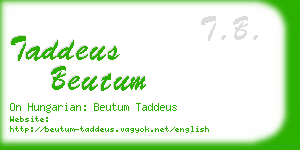 taddeus beutum business card